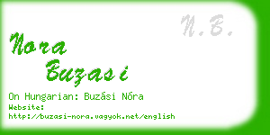 nora buzasi business card